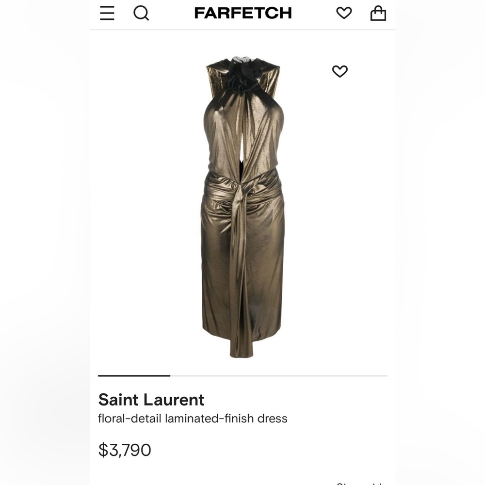 Saint Laurent
floral-detail laminated-finish dress